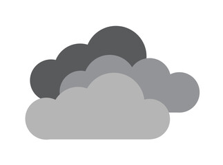 cloud computing icon, cartoon cloud shapes