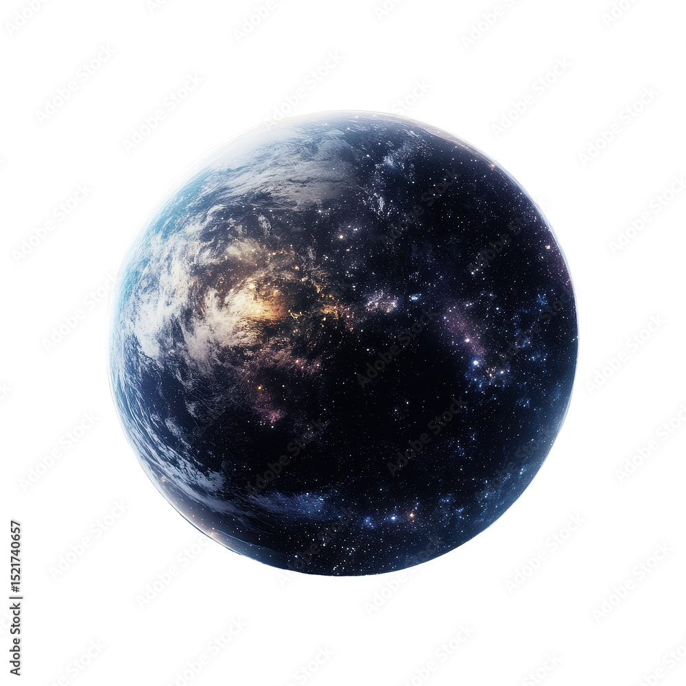 Poster exploration of a distant planet surrounded by cosmic wonders in outer space, planet in the outer spa