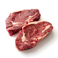 raw meat isolated on white