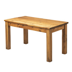 Rustic wooden table suitable for dining in casual spaces