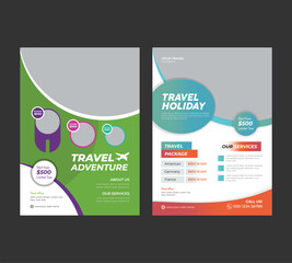 Travel poster or print ready tour, travel, tourism flyer design template. Explore the World Travel Flyer Web Banner Leaflet Poster Brochure.