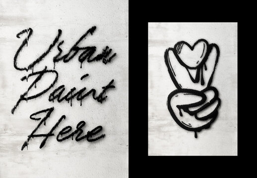 Bleed Graffiti Text & Logo Effect Mockup