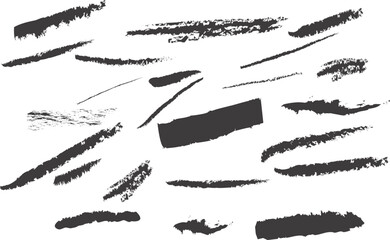 Set of hand drawn paint brushes