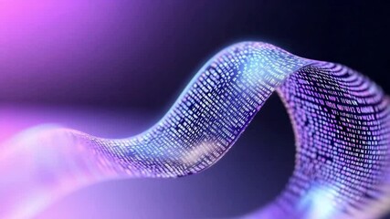 Digital Flow of Data: An abstract representation of data streams, illuminated in shades of violet and cyan, symbolizing the intricate flow of information within a digital world. - Powered by Adobe