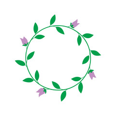 Bellflower Greenery Floral Frame Design