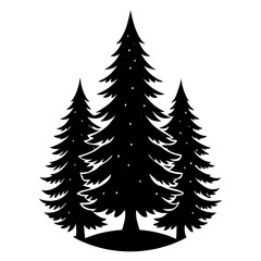 Obraz premium set of fir trees