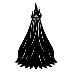 vector illustration of a red and yellow leaf