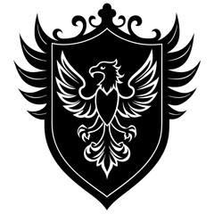 coat of arms with wings