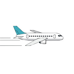 Airplane vector used for motion graphics