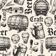Different types of beer and brewing elements