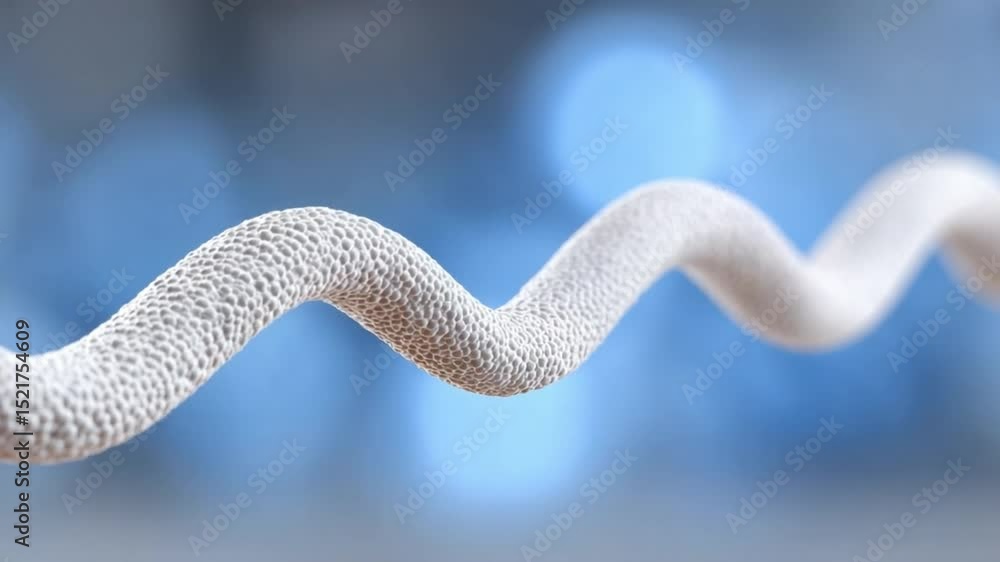 Poster spiral structure: abstract close-up of a complex, textured spiral form, resembling a strand of dna o