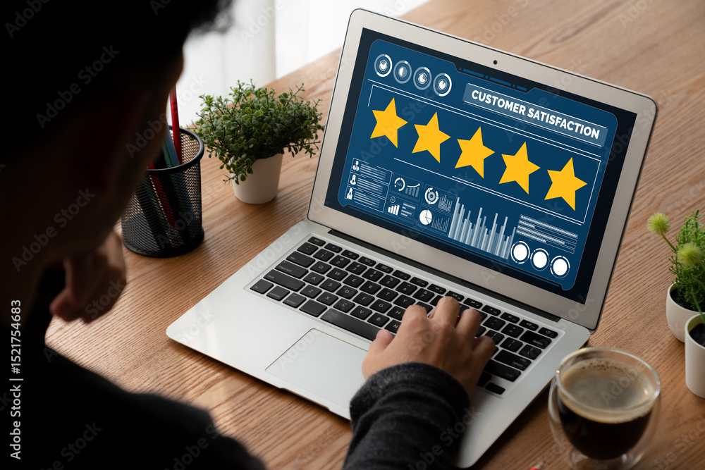 Poster customer satisfaction and evaluation analysis on modish software computer for marketing strategy pla