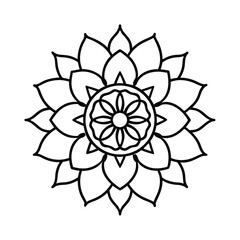 Naklejka premium Classic Mandalas with White Background