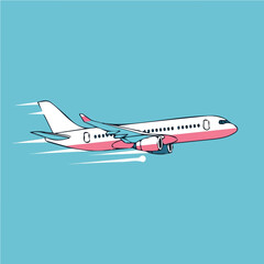 Airplane vector used for motion graphics