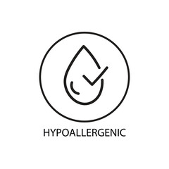 hypoallergenic icon and logo vector 