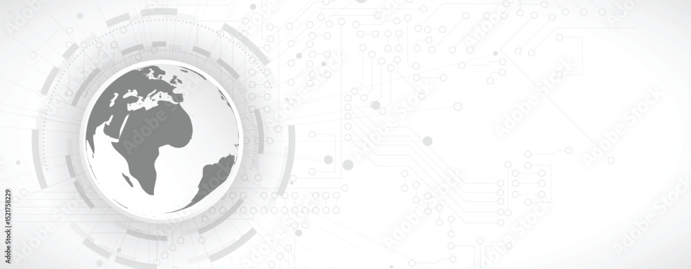 Aufkleber Global internet connection. Business communication concept for science or syber presentation
