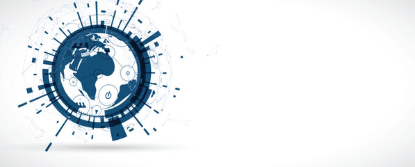 Global internet connection. Business communication concept for science or syber presentation