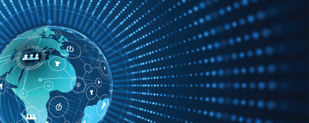 Global internet connection. Business communication concept for science or syber presentation