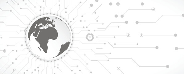 Global internet connection. Business communication concept for science or syber presentation