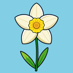 yellow flower on a blue background