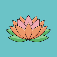 lotus flower vector illustration