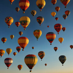 Obraz premium A hot air balloon festival with colorful
