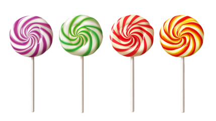 colorful lollipop isolated on white