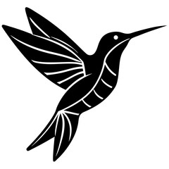 vector hummingbird silhouette
