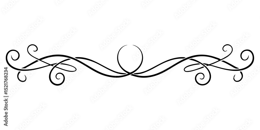 Poster elegant vector page separators in black on a transparent background