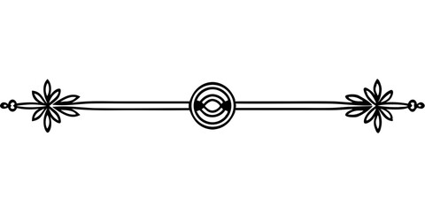 Elegant black vector page separator design on a transparent background  