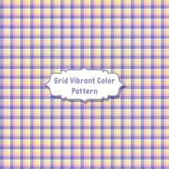 Print grid vibrant color vintage