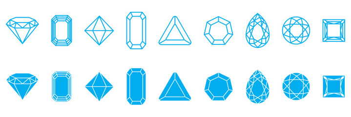 Diamond icon vector. diamond gems vector icon." Diamond Vector Icon Set – Luxury, Brilliance, and Prestige"