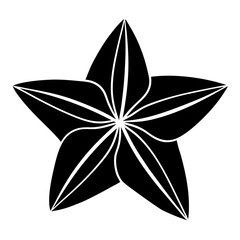 black and white flower