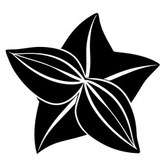 black and white flower