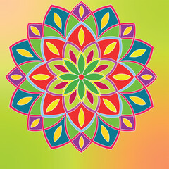 abstract flower mamdala background