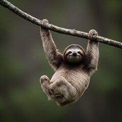 Sloth Hanging on Branch