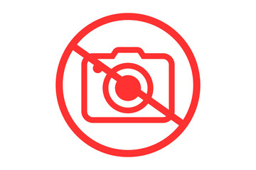 Camera not allowed icon. Camera icon. 
