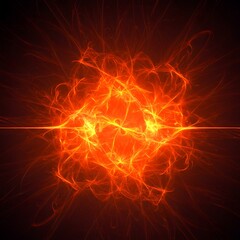 Obraz premium Abstract Fire Energy Fractal Art