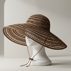 Straw Hat on Mannequin Head