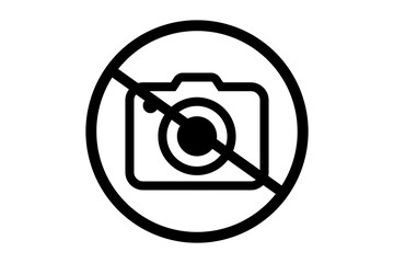 Camera not allowed icon. Camera icon. 
