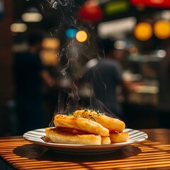 Fried Bread Plate Smoke Restaurant