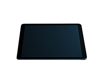 Contemporary digital tablet showing blank display isolated on transparent background perfect for digital content and advertising