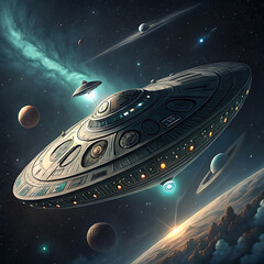 ufo in space