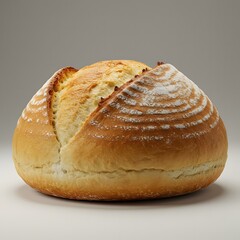 Loaf of Bread on Light Background
