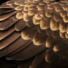 Feather Texture Brown and Tan
