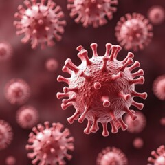 virus in blood close up
