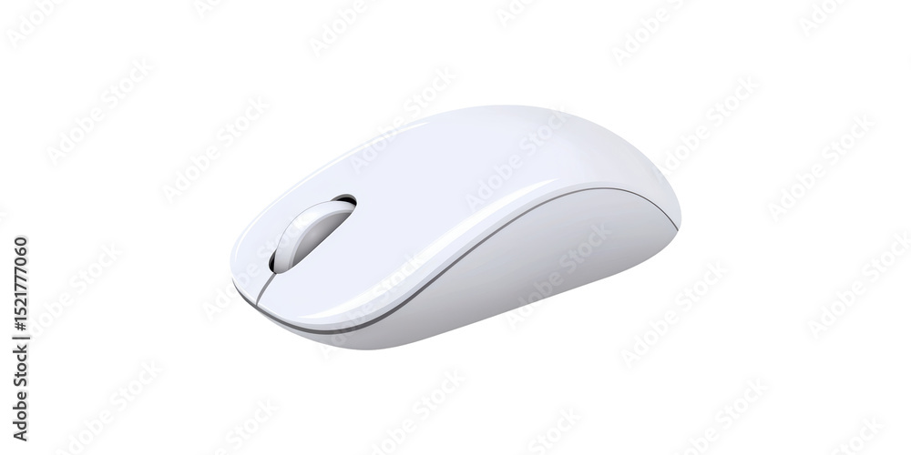 Poster wireless computer mouse. sleek design for modern office and home use isolated on transparent backgro