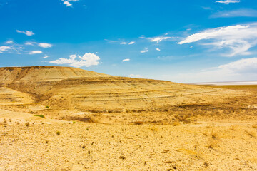 White salt marsh desert of the Aral Sea,  Uzbekistan