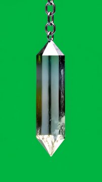 Crystal Pendulum Motion Graphic on Green Screen