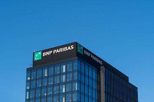 Warsaw, Poland - March 28, 2025: BNP Paribas